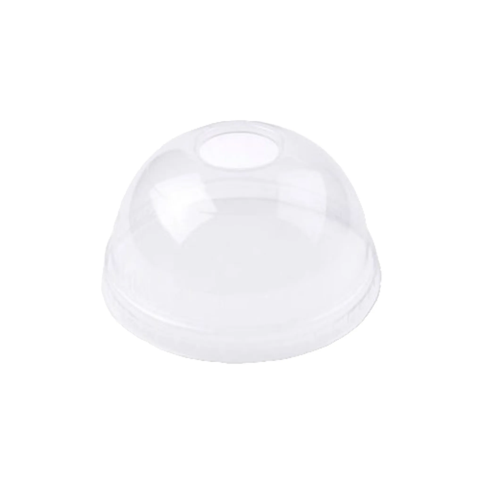 650ml Disposable PET Plastic Smoothie Cup with Dome Lid and Hole 10pack