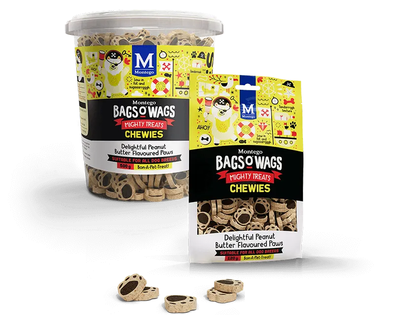 Bags O' Wags peanut butter paws