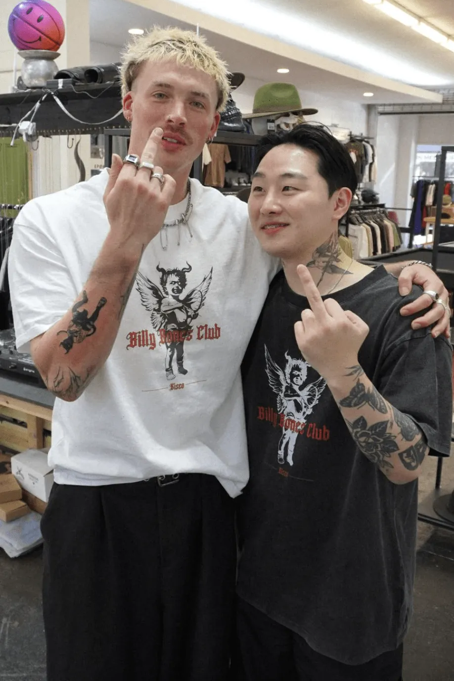 BILLY BONES CLUB BONES x GISEO COLLAB TEE - ACID BLACK
