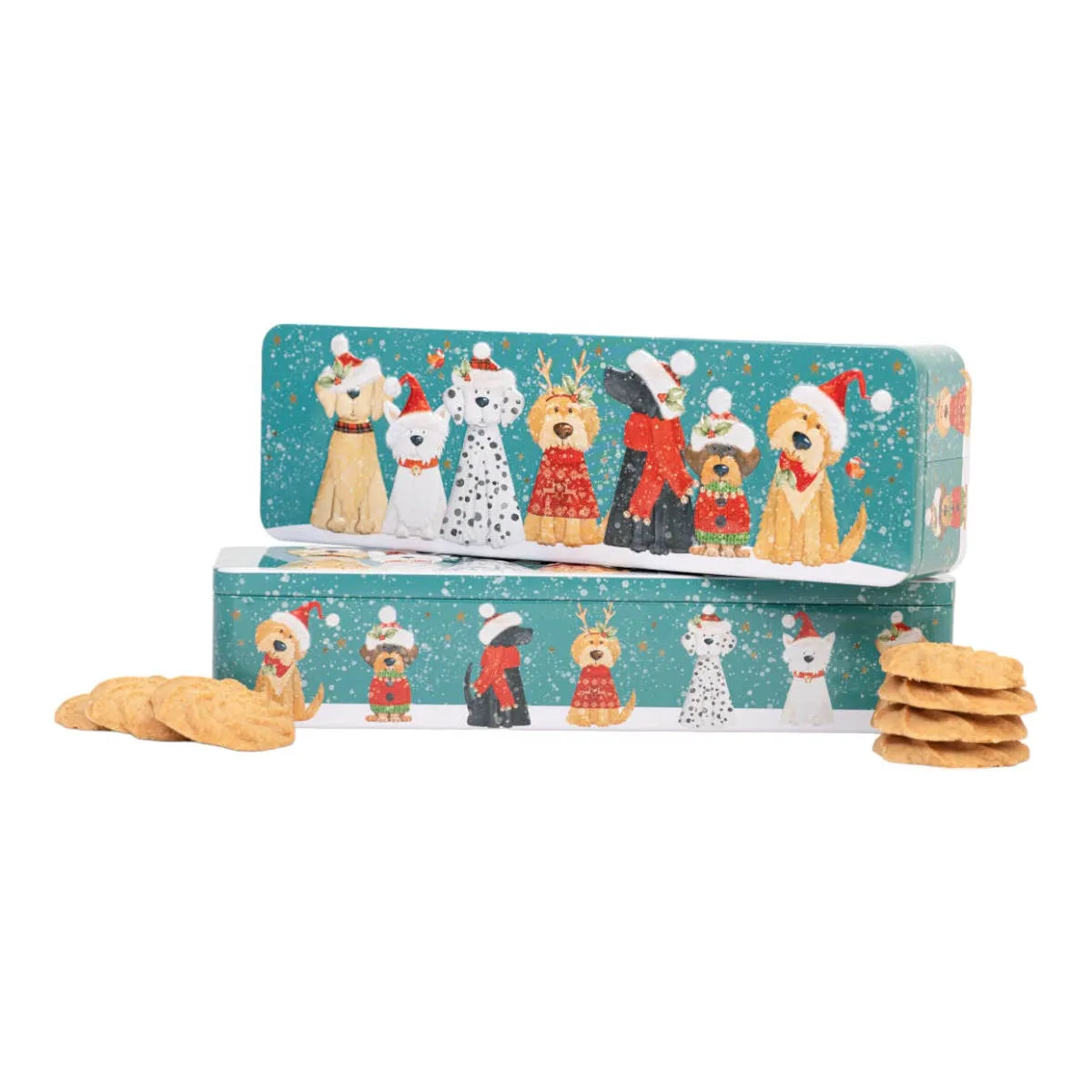 Farmhouse Biscuits Festive Dog Lemon & Orange Biscuit Tin - 225g
