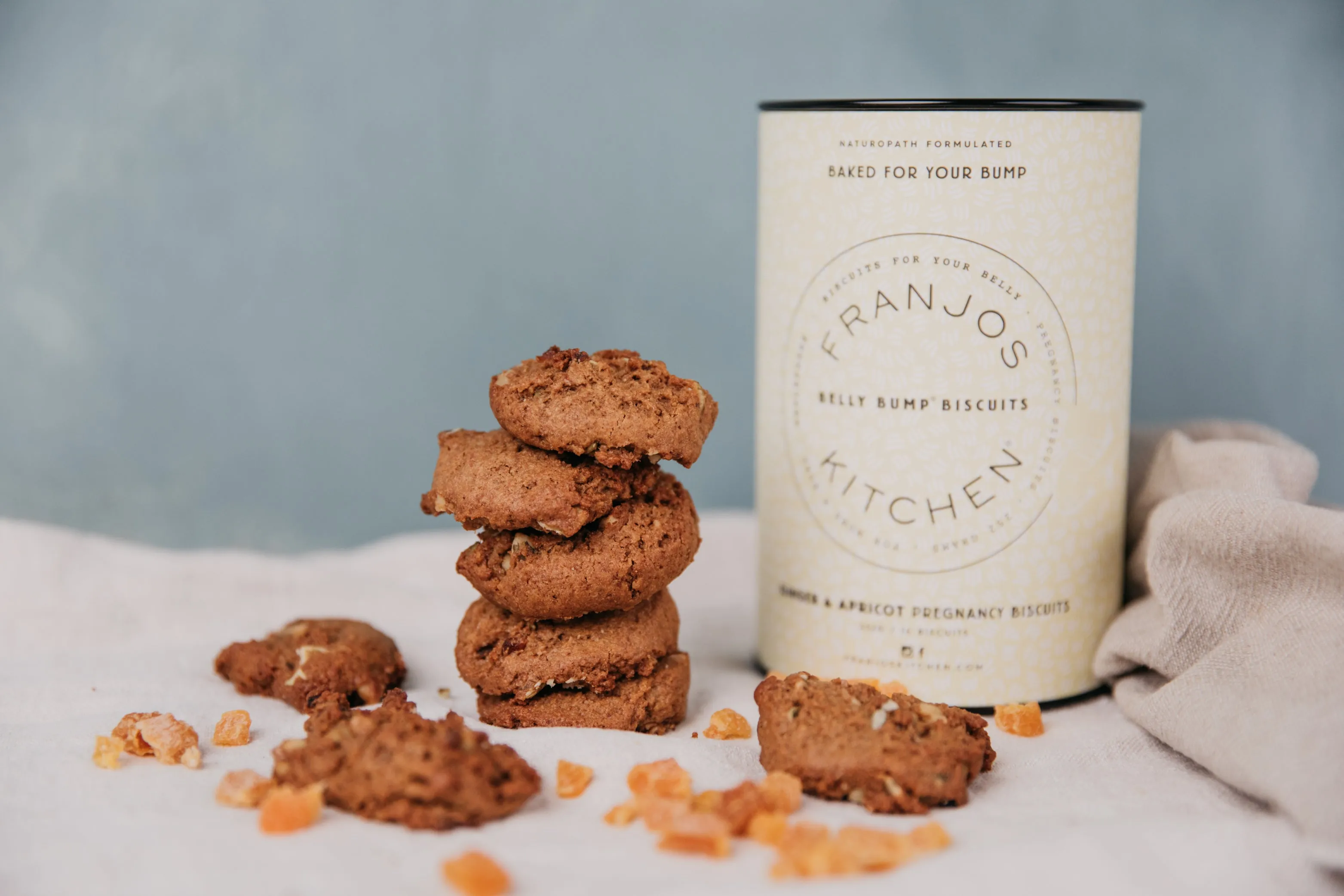Franjos Kitchen Belly Bump Pregnancy Biscuits - Ginger and Apricot