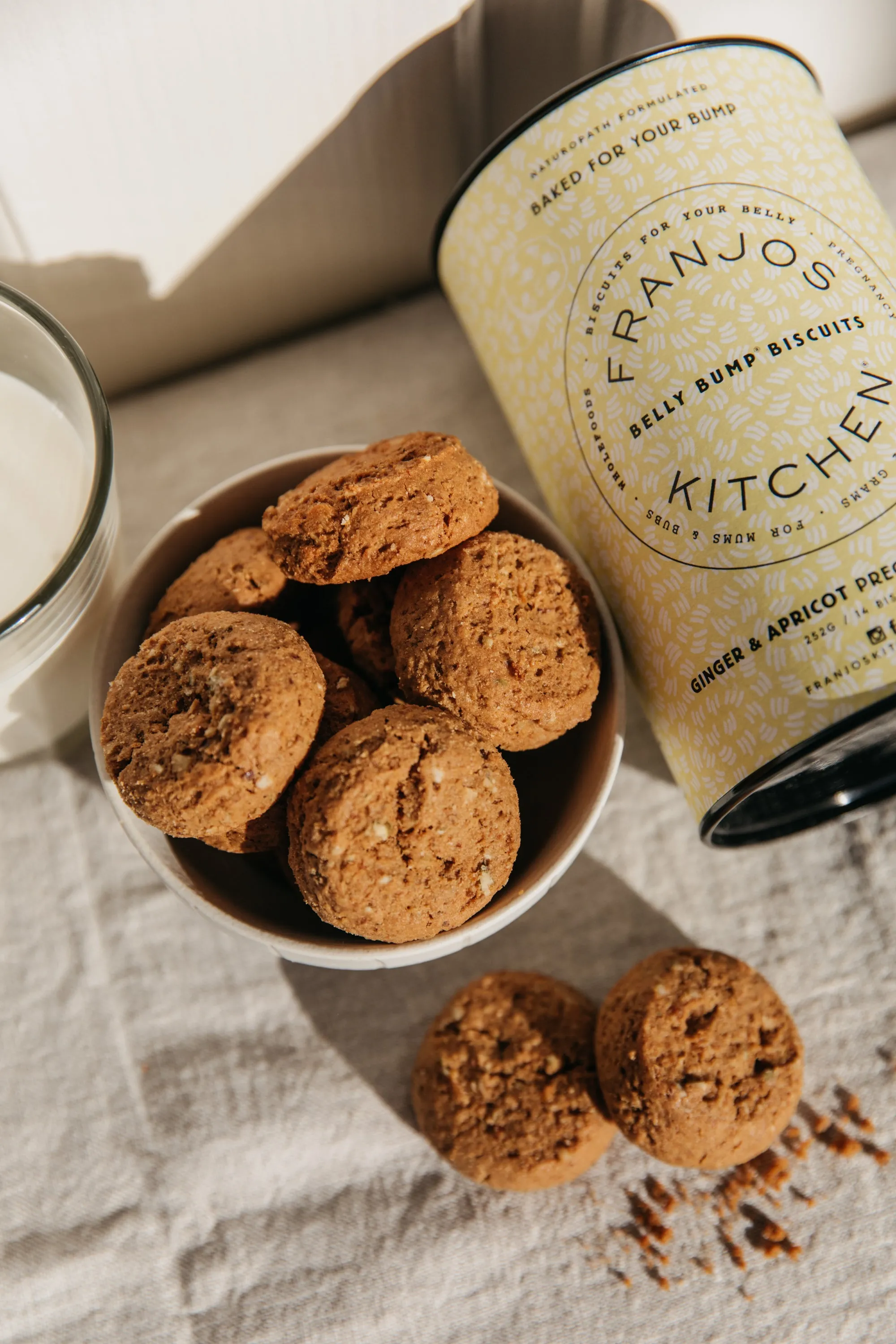 Franjos Kitchen Belly Bump Pregnancy Biscuits - Ginger and Apricot