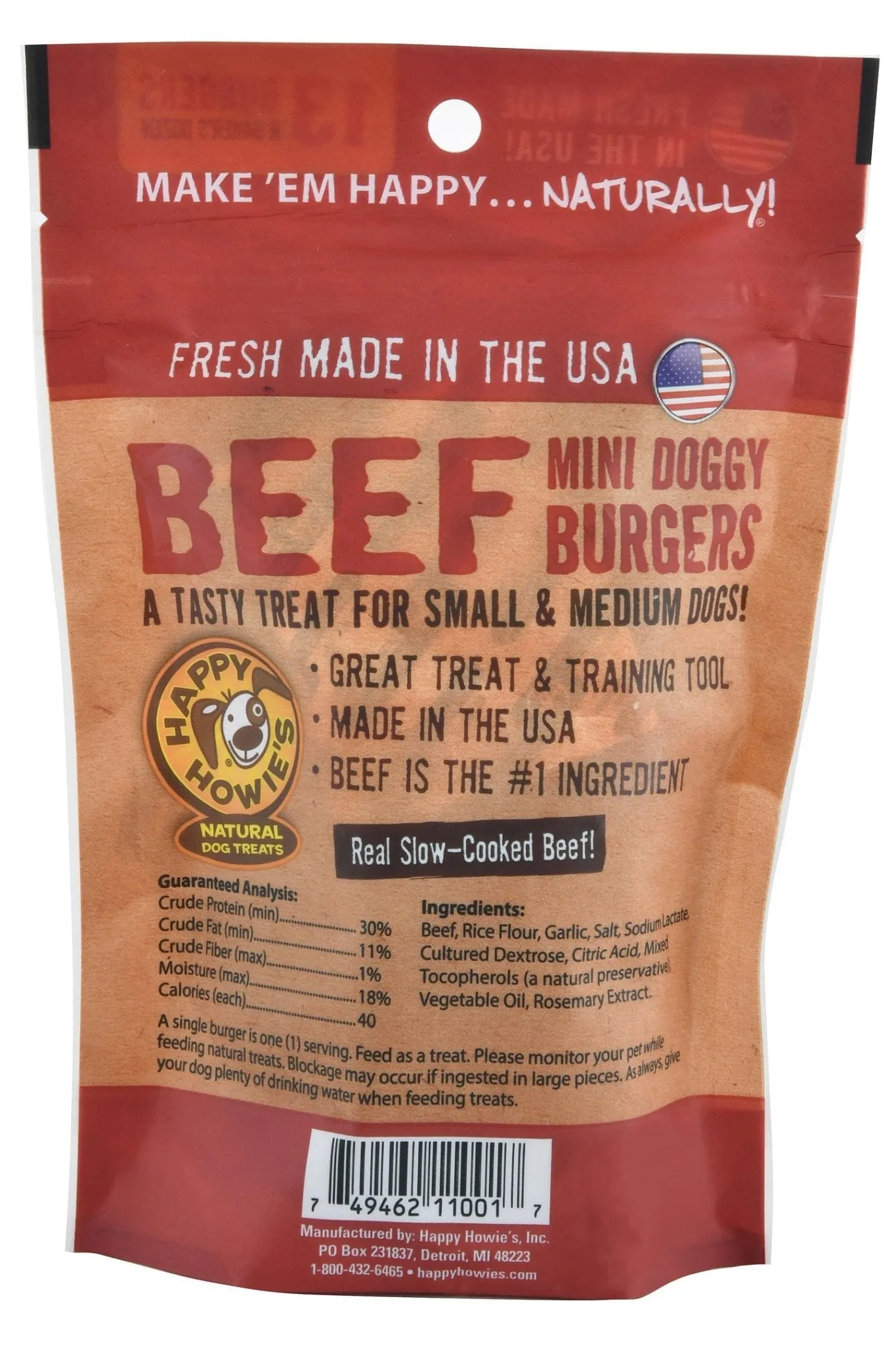 Happy Howie's Beef Doggy Burgers