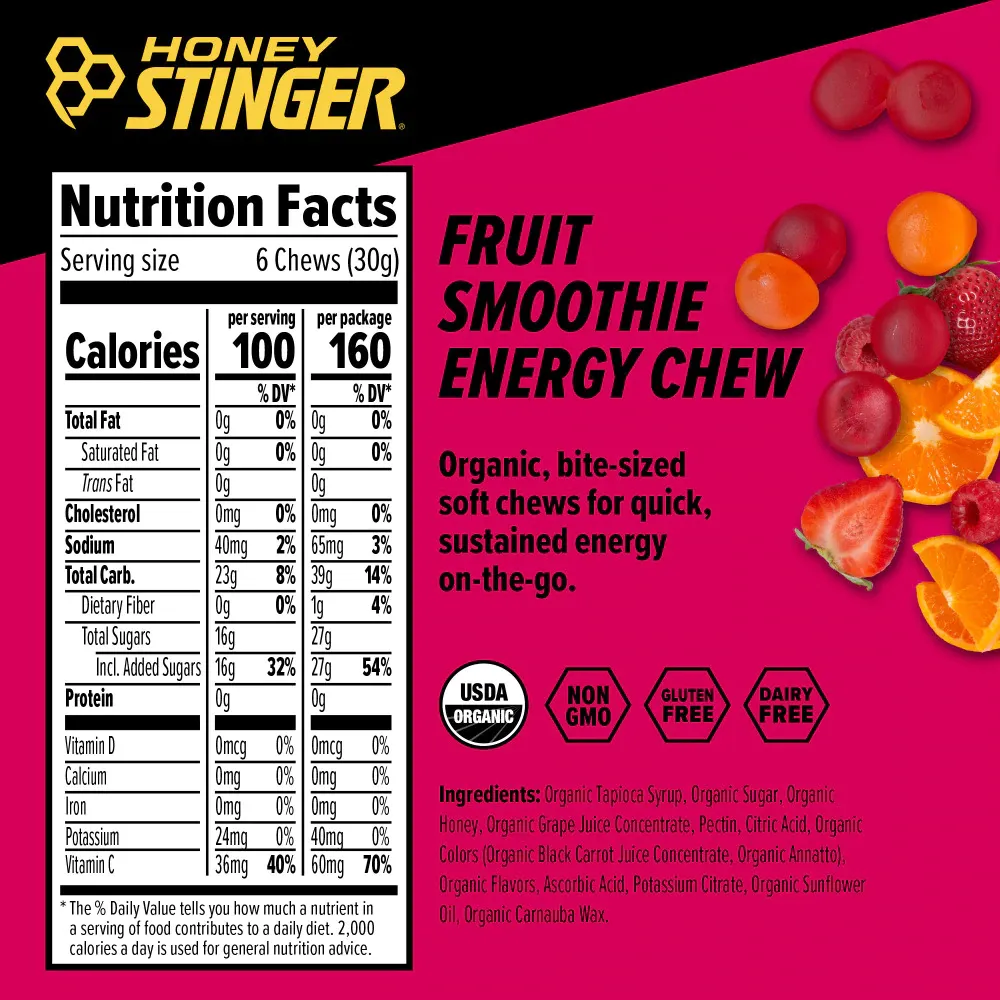 Honey Stinger Fruit Smoothie Energy Chews