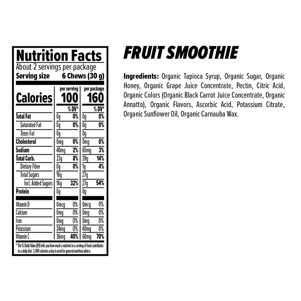 Honey Stinger Fruit Smoothie Energy Chews