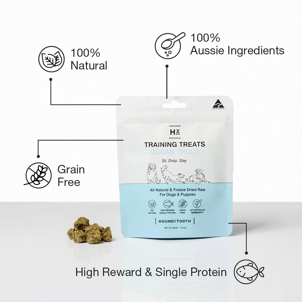 Houndztooth Dog Training Treats Ocean Trout 50g