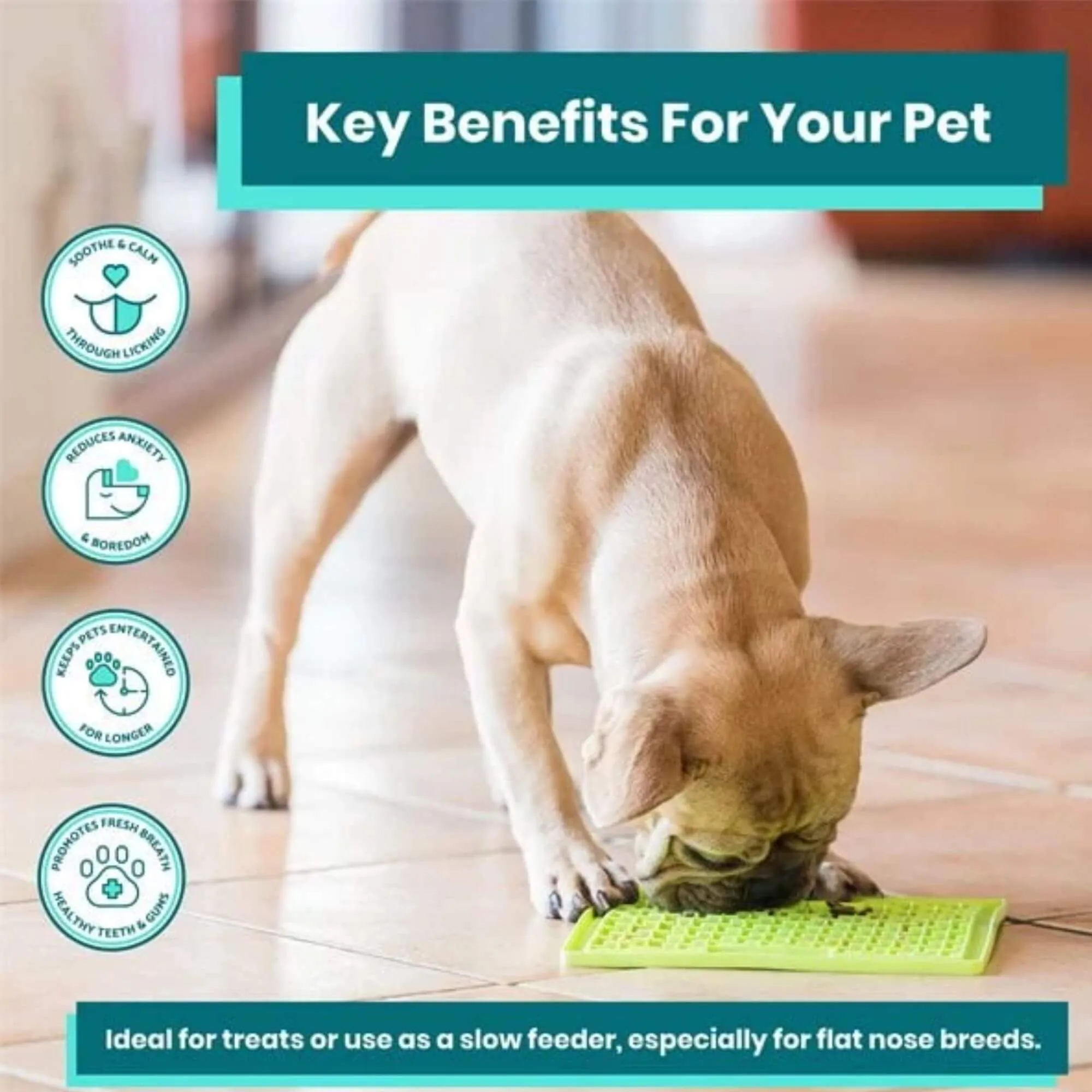 LickiMat Buddy Slow Feeder Mat for Dogs
