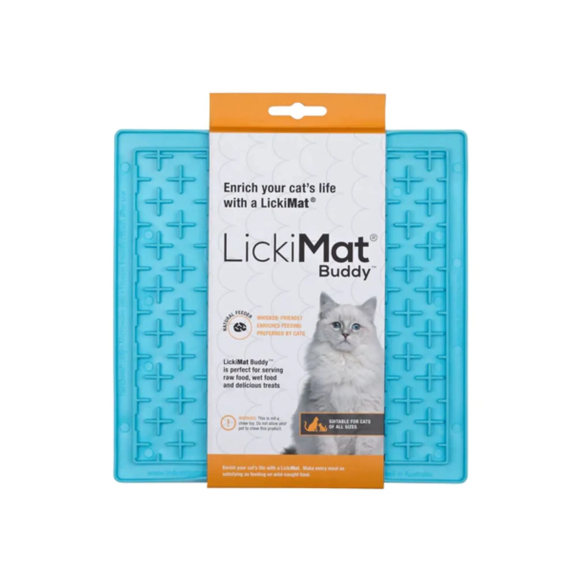 LickiMat Classic Buddy Cat Slow Feeder Boredom Buster