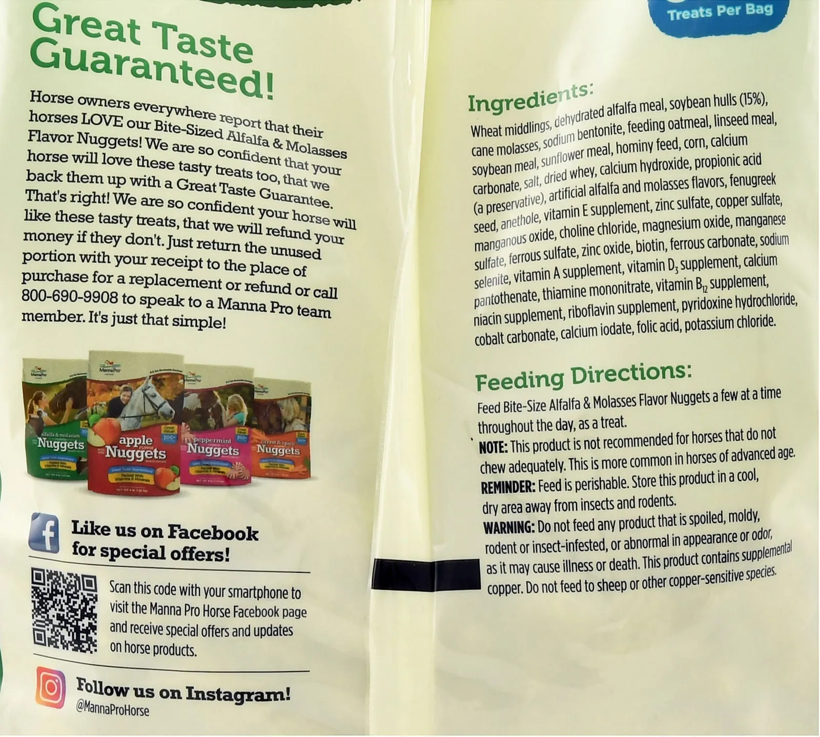 Manna Pro Alfalfa & Molasses Bite-Sizes Nuggets