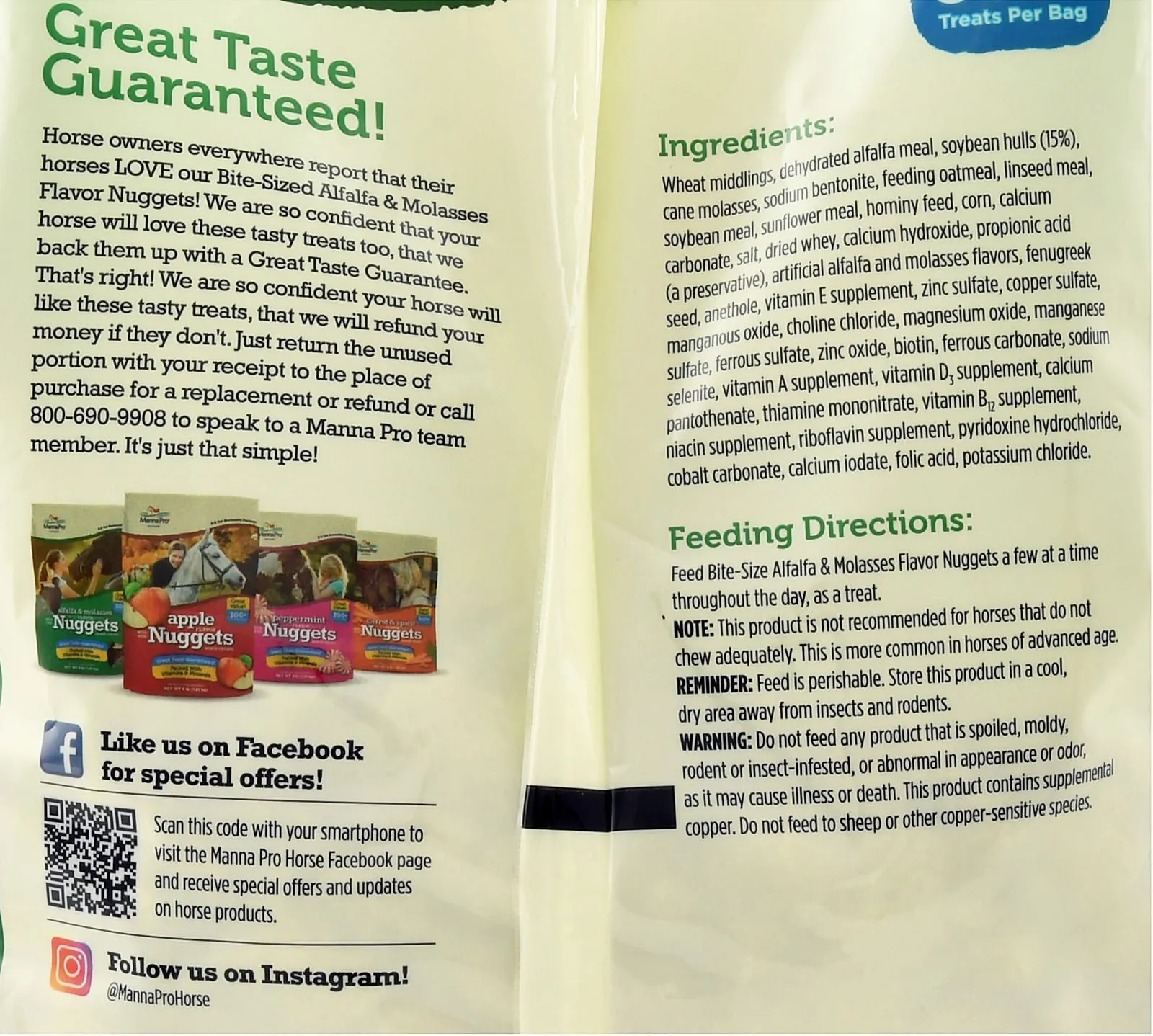 Manna Pro Alfalfa & Molasses Bite-Sizes Nuggets