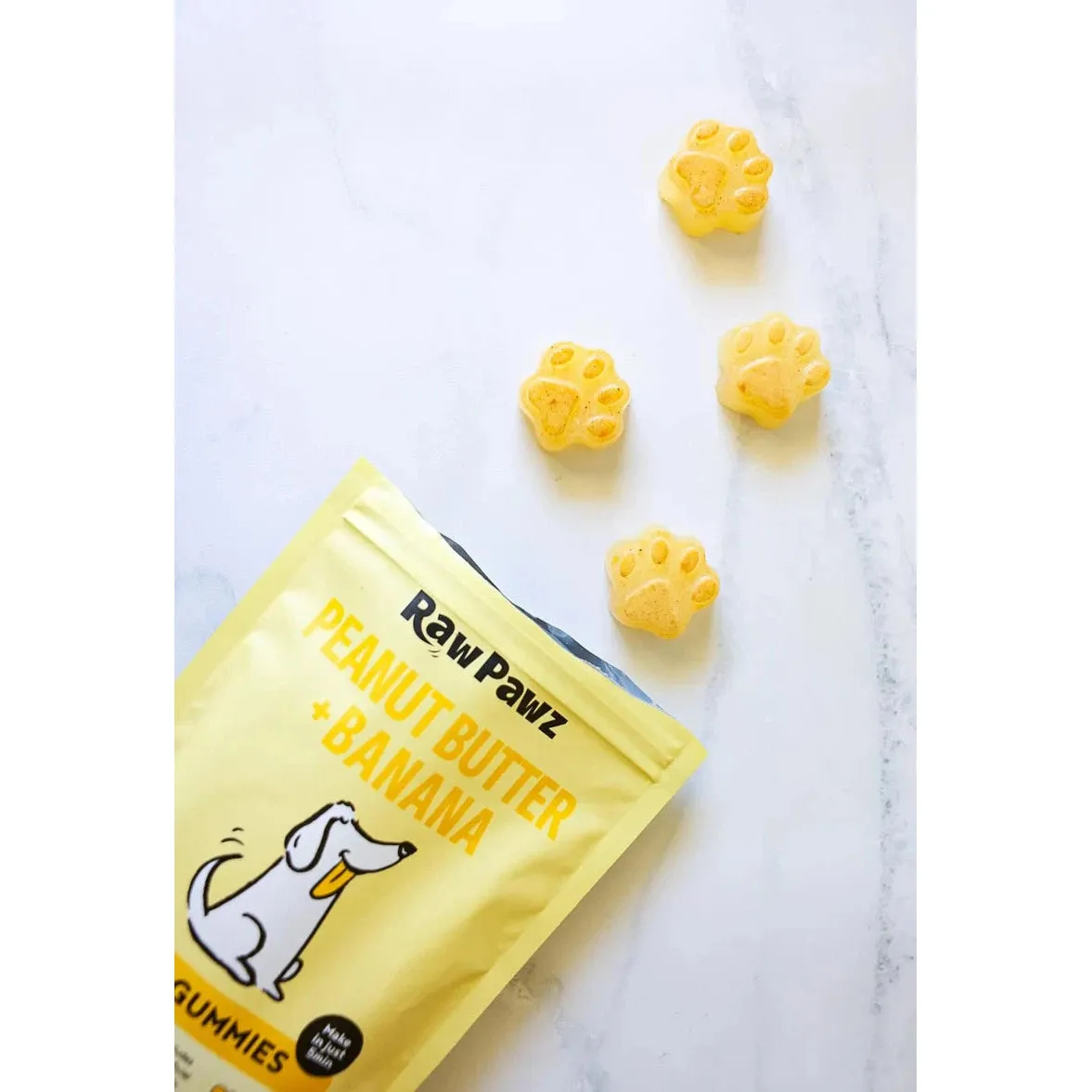 Raw Pawz DIY Gummies Banana and Peanut Butter Dog Treats 90g