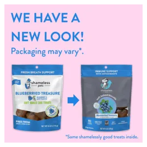 Shameless Pets Soft-Baked Blueberried Treasure Biscuits for Dogs, 6oz
