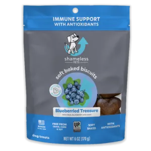 Shameless Pets Soft-Baked Blueberried Treasure Biscuits for Dogs, 6oz
