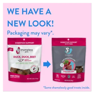 Shameless Pets Soft-Baked Duck Duck Beet Biscuits for Dogs, 6oz