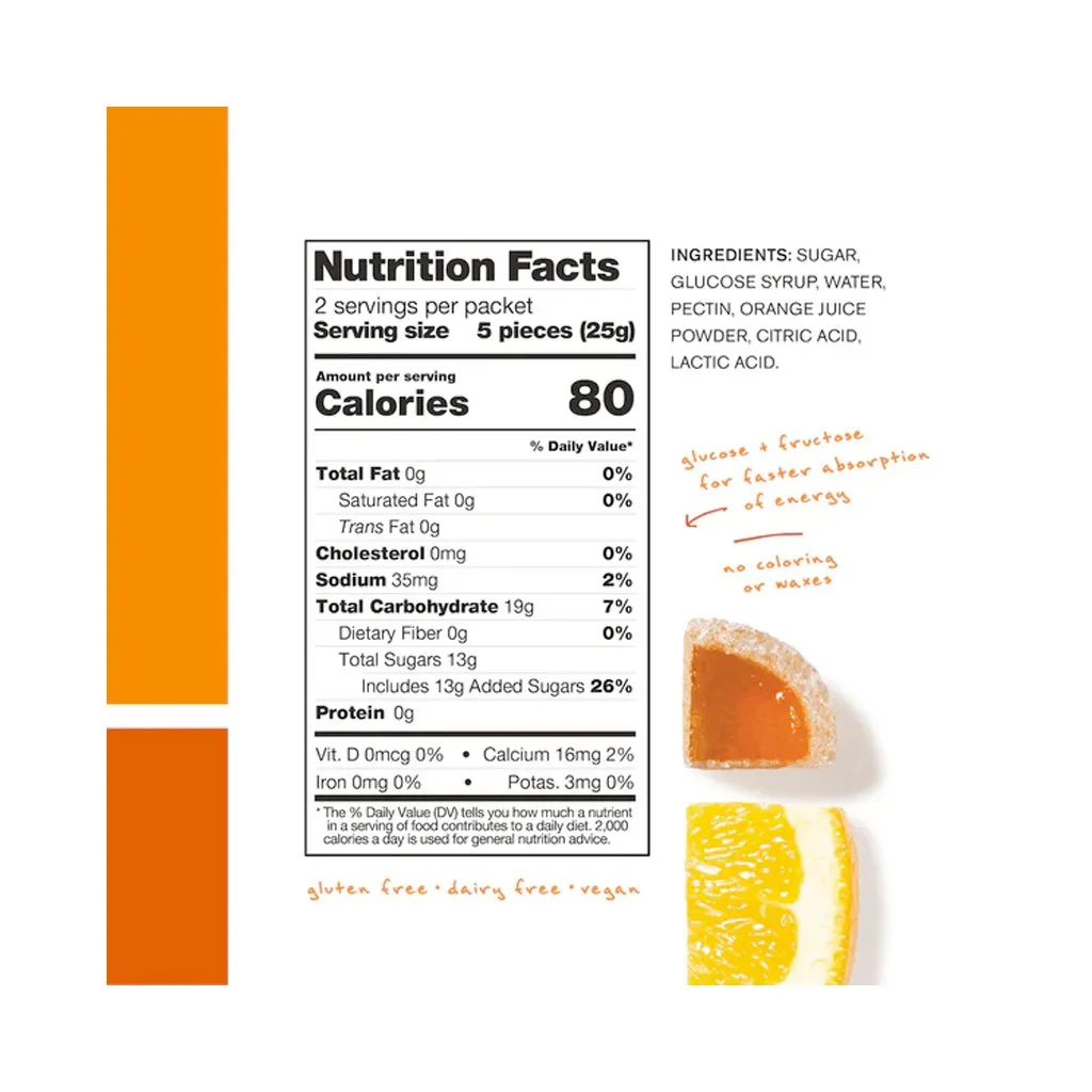 Sport Energy Chews Skratch Labs 50g - Orange