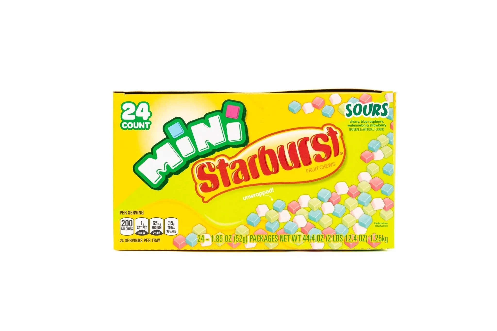 Starburst Mini Sour Fruit Chews Candy Bulk Box (1.85 oz, 24 ct.)