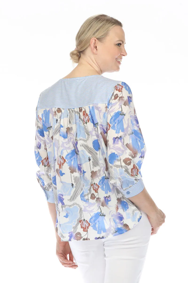 Terra V Neck Floral Top