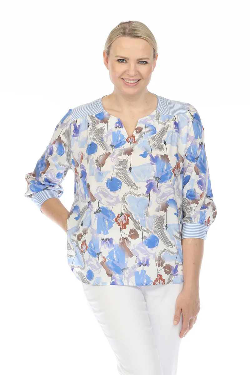 Terra V Neck Floral Top