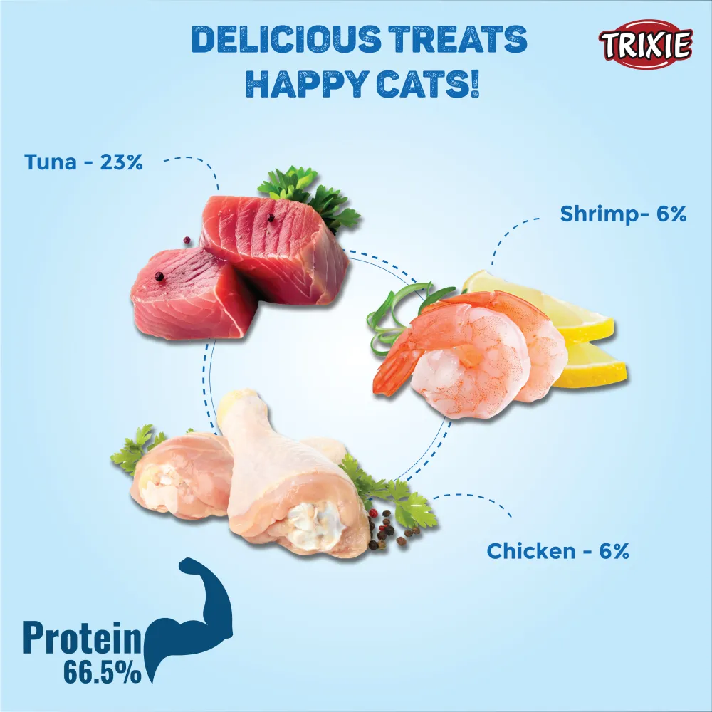 Trixie Premio Tuna Bites and Shrimp Creamy Cat Treat Combo