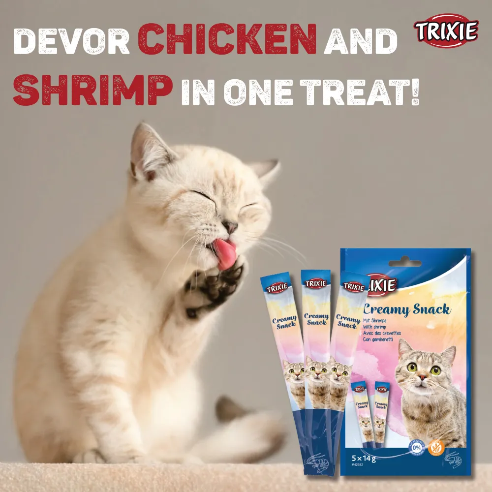 Trixie Premio Tuna Bites and Shrimp Creamy Cat Treat Combo
