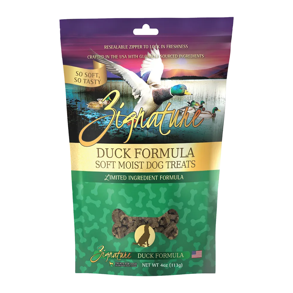 Zignature Dog Treats Soft Moist Duck Formula 113g